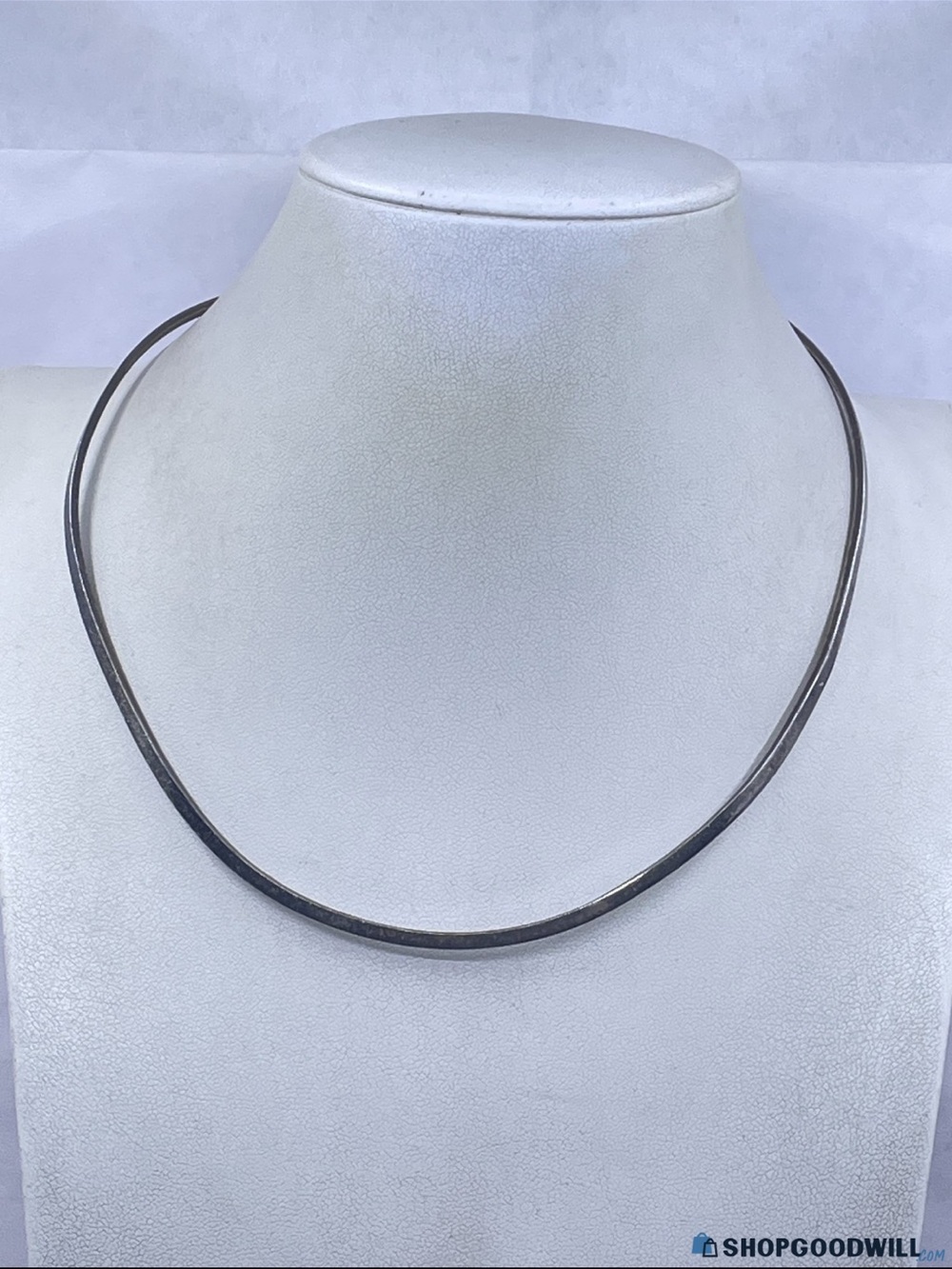 Vintage Flat Mexico silver flat choker 925 GL115. Silver